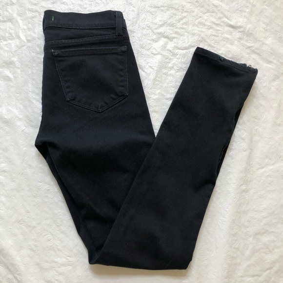 J Brand 9612 Noir Black Skinny Zip Ankle Jeans 25 - Picture 9 of 13